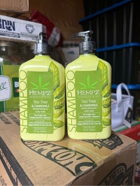 HEMPZ Tea Tree & Chamomile Herbal Shampoo bundle SEALED